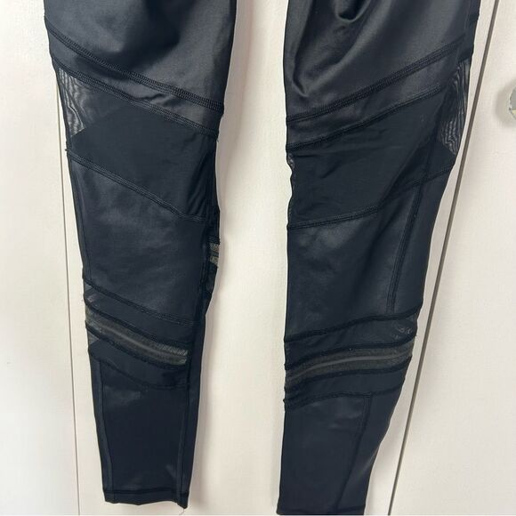 Victorias Secret Sleek Silk Look Black Leggings *Mesh - Full length - Size S - Picture 5 of 8